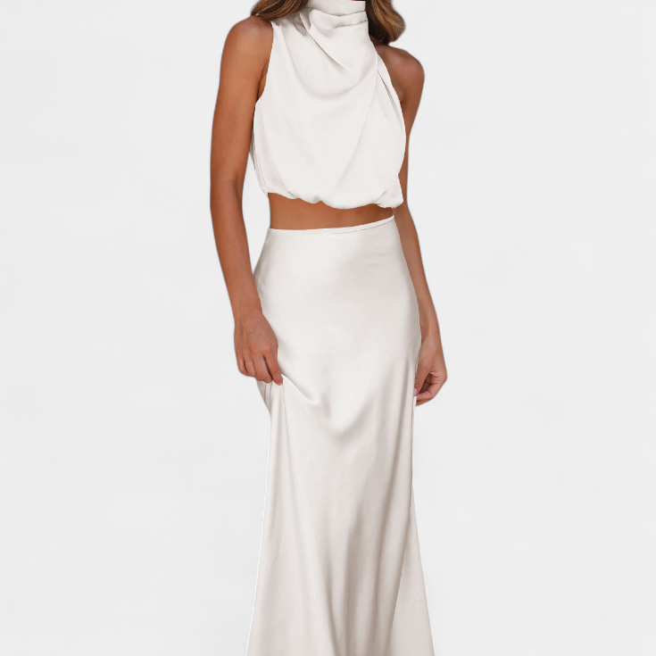 Falda Draped Sin Espalda