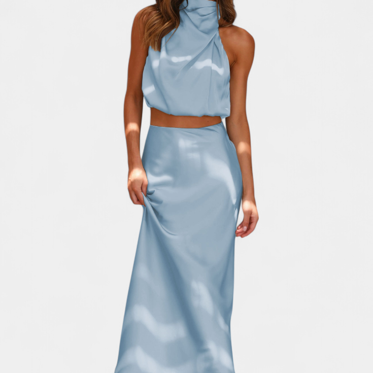 Falda Draped Sin Espalda