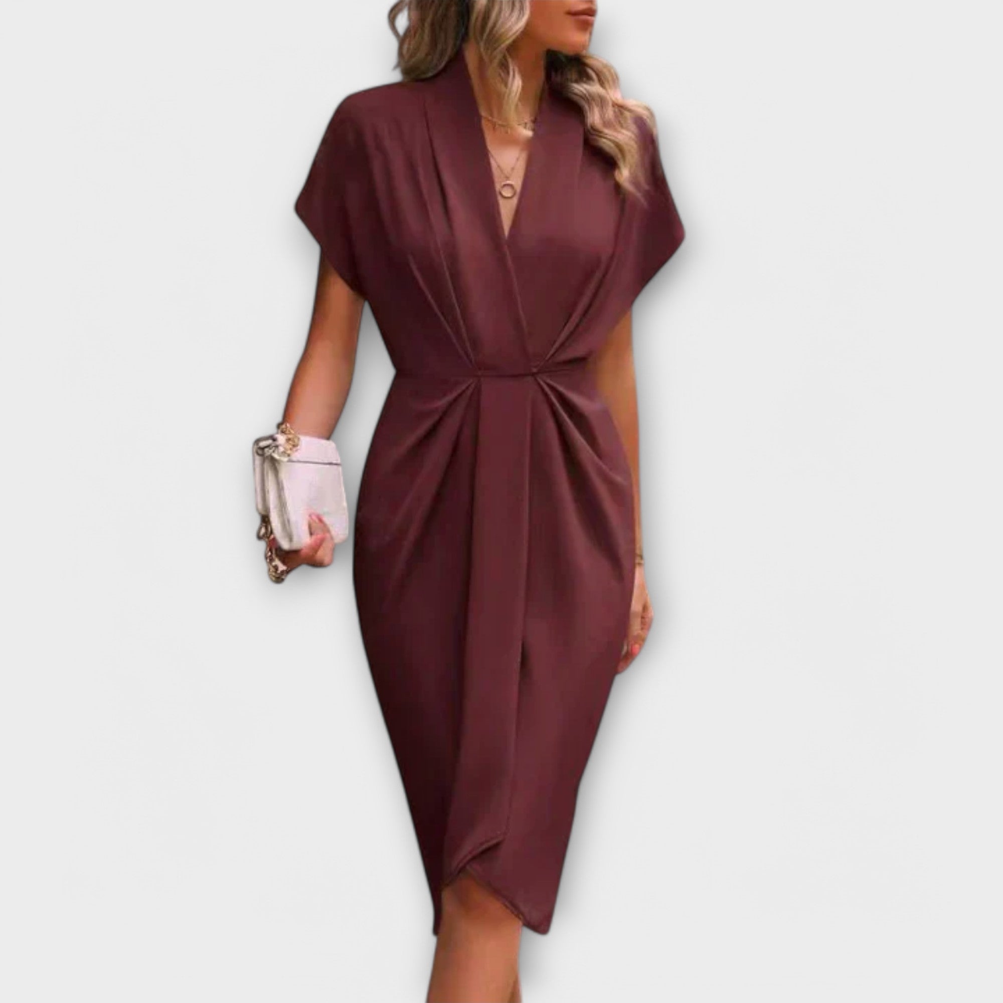 Serena – Elegante y cómoda vestido midi envolvente