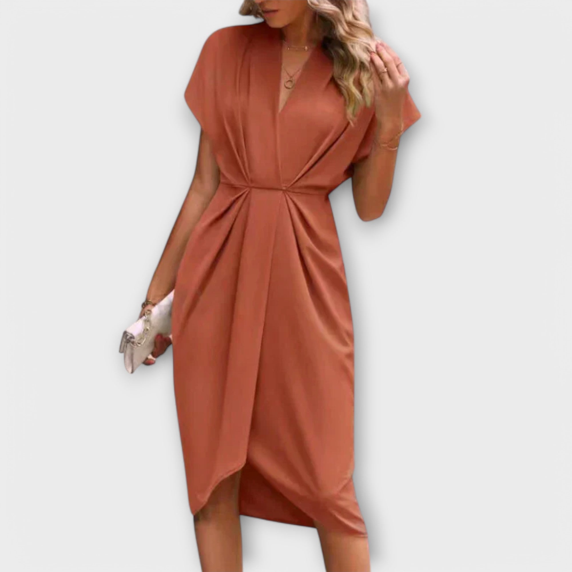 Serena – Elegante y cómoda vestido midi envolvente