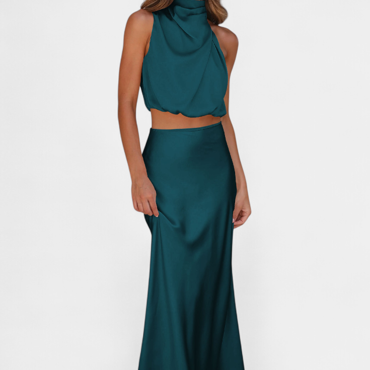 Falda Draped Sin Espalda