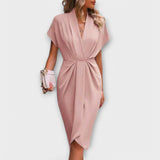 Serena – Elegante y cómoda vestido midi envolvente