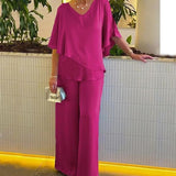 Martha | Conjunto de dos piezas con pantalón de pierna ancha