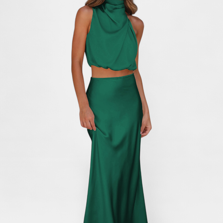 Falda Draped Sin Espalda