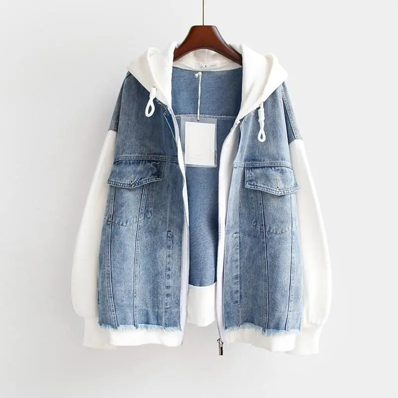 Ivana - Chaqueta de Sudadera de Mezclilla