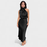 Alda - Vestido de Satén Elegante