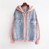 Ivana - Chaqueta de Sudadera de Mezclilla