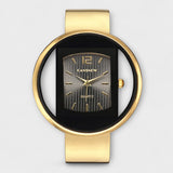 Viktorija® - Reloj dorado con diseño geométrico