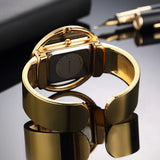 Viktorija® - Reloj dorado con diseño geométrico