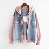 Ivana - Chaqueta de Sudadera de Mezclilla