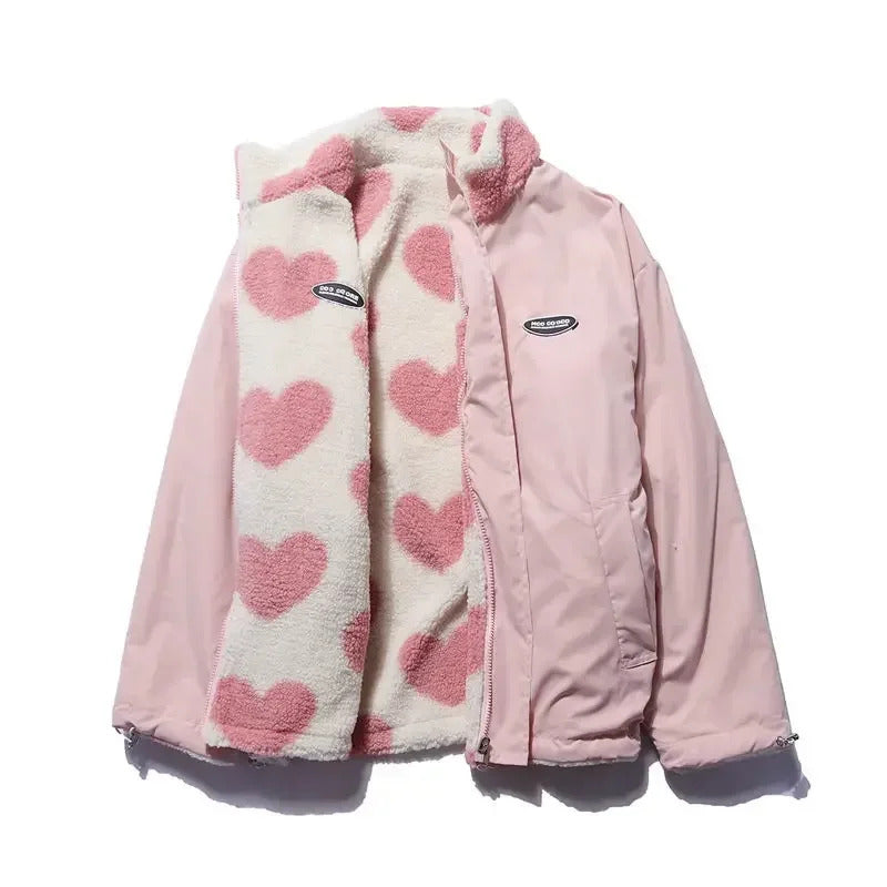 Jelena - Chaqueta reversible con corazones