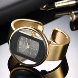 Viktorija® - Reloj dorado con diseño geométrico