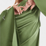 Vestido Maxi Asimétrico Franka con Un Hombro y Cintura Definida