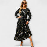 Barka - Vestido maxi boho de mujer de estilo elegante