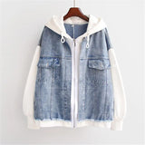 Ivana - Chaqueta de Sudadera de Mezclilla