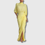 Diana – Elegante vestido maxi en color amarillo