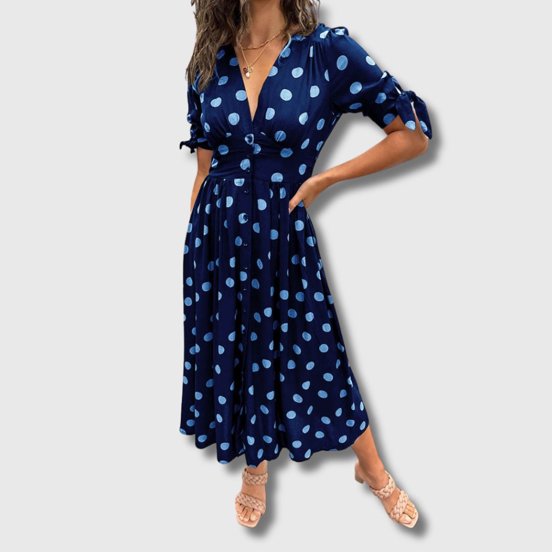 Monique – Vestido vintage femenino con lunares