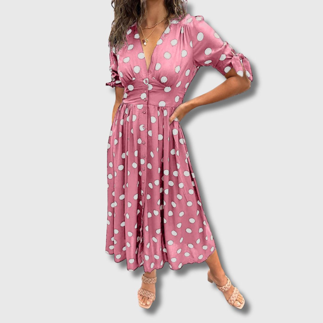 Monique – Vestido vintage femenino con lunares