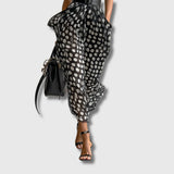 Andrea – Vestido Maxi de Chiffón con Lunares