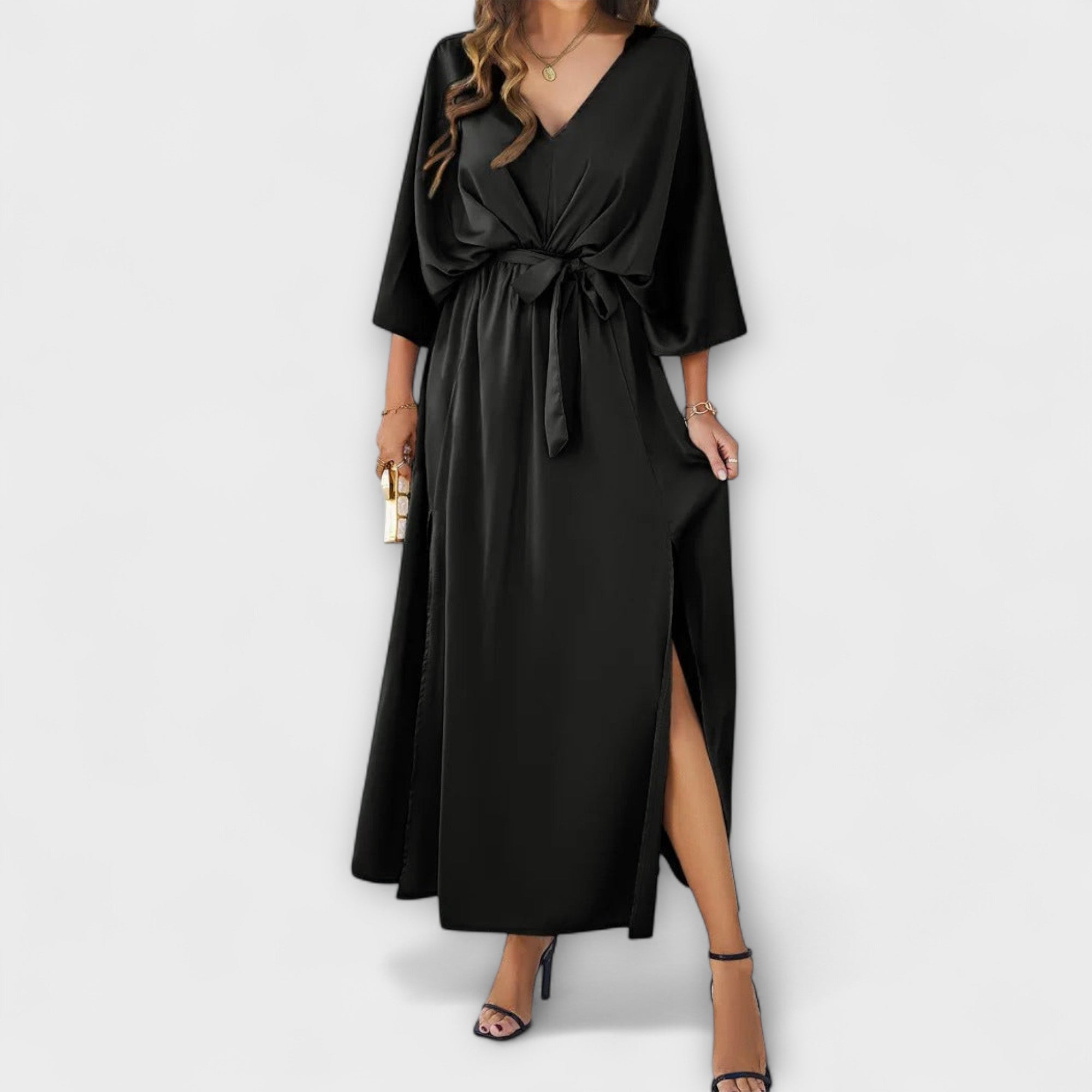Sabrina – Vestido maxi sofisticado con escote en V