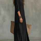 SAULE | Vestido Maxi Silueta Esforzada y Halagadora Ropa Diaria Versátil