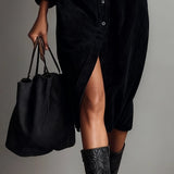 Isla Noir™ | Vestido Midi de Pana Vintage