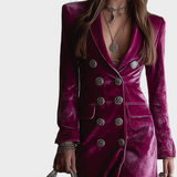 Paulina - Vestido largo de terciopelo