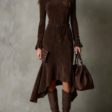 Isla | Vestido Maxi de Ante con Cuerda