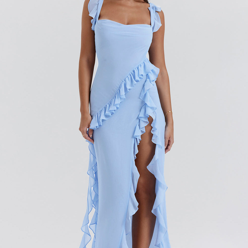 Meissa | Vestido con Volantes Asimétricos