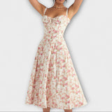 Zipporas – Encantador vestido bustier con estampado floral
