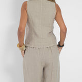 Aira | Conjunto elegante de dos piezas con chaleco y pantalón de pierna ancha