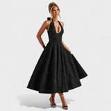 Julieta – Vestido midi con escote halter