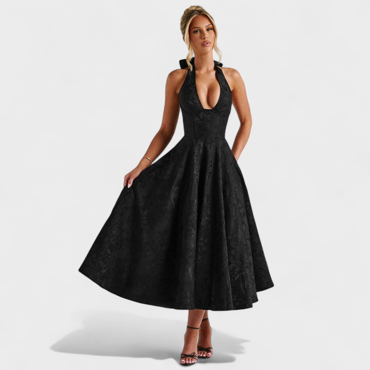 Julieta – Vestido midi con escote halter