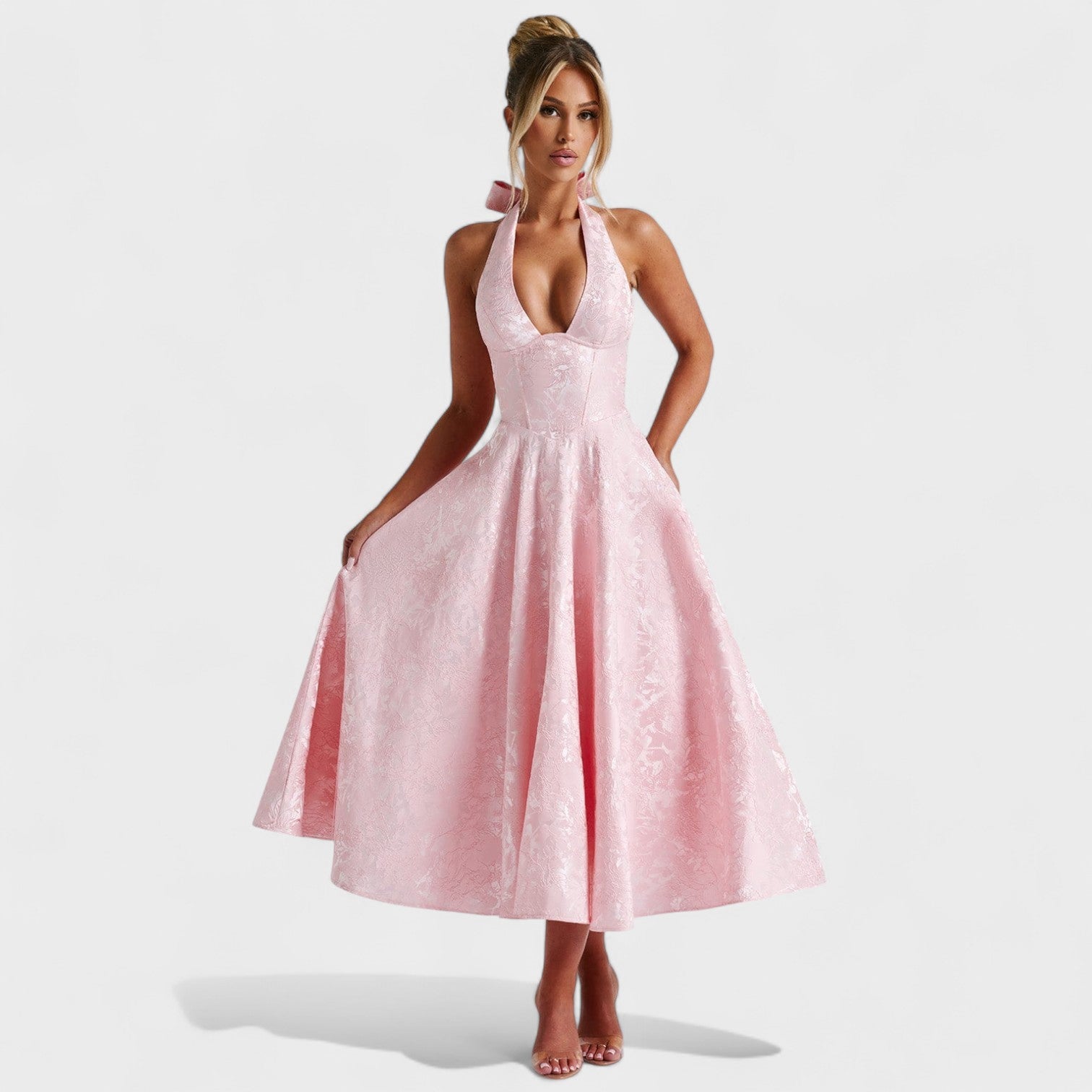Julieta – Vestido midi con escote halter