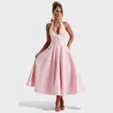 Julieta – Vestido midi con escote halter