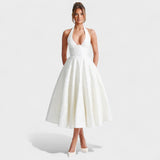 Julieta – Vestido midi con escote halter