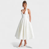 Julieta – Vestido midi con escote halter