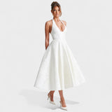 Julieta – Vestido midi con escote halter