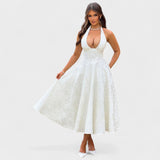 Julieta – Vestido midi con escote halter