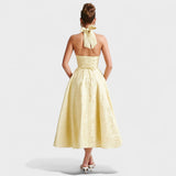 Julieta – Vestido midi con escote halter