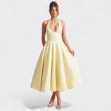 Julieta – Vestido midi con escote halter