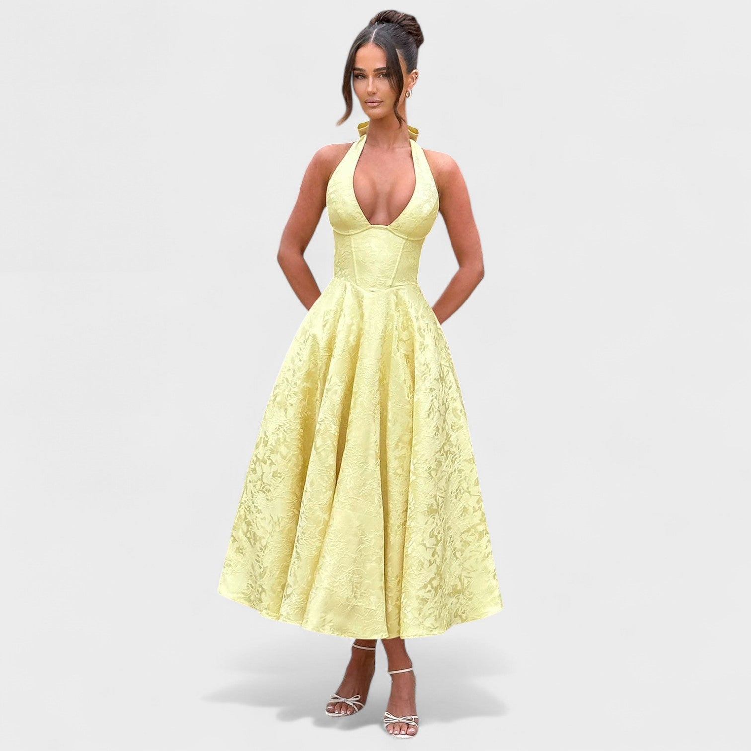Julieta – Vestido midi con escote halter