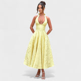 Julieta – Vestido midi con escote halter