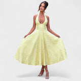 Julieta – Vestido midi con escote halter