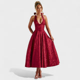 Julieta – Vestido midi con escote halter