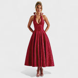 Julieta – Vestido midi con escote halter