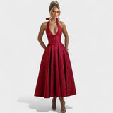 Julieta – Vestido midi con escote halter