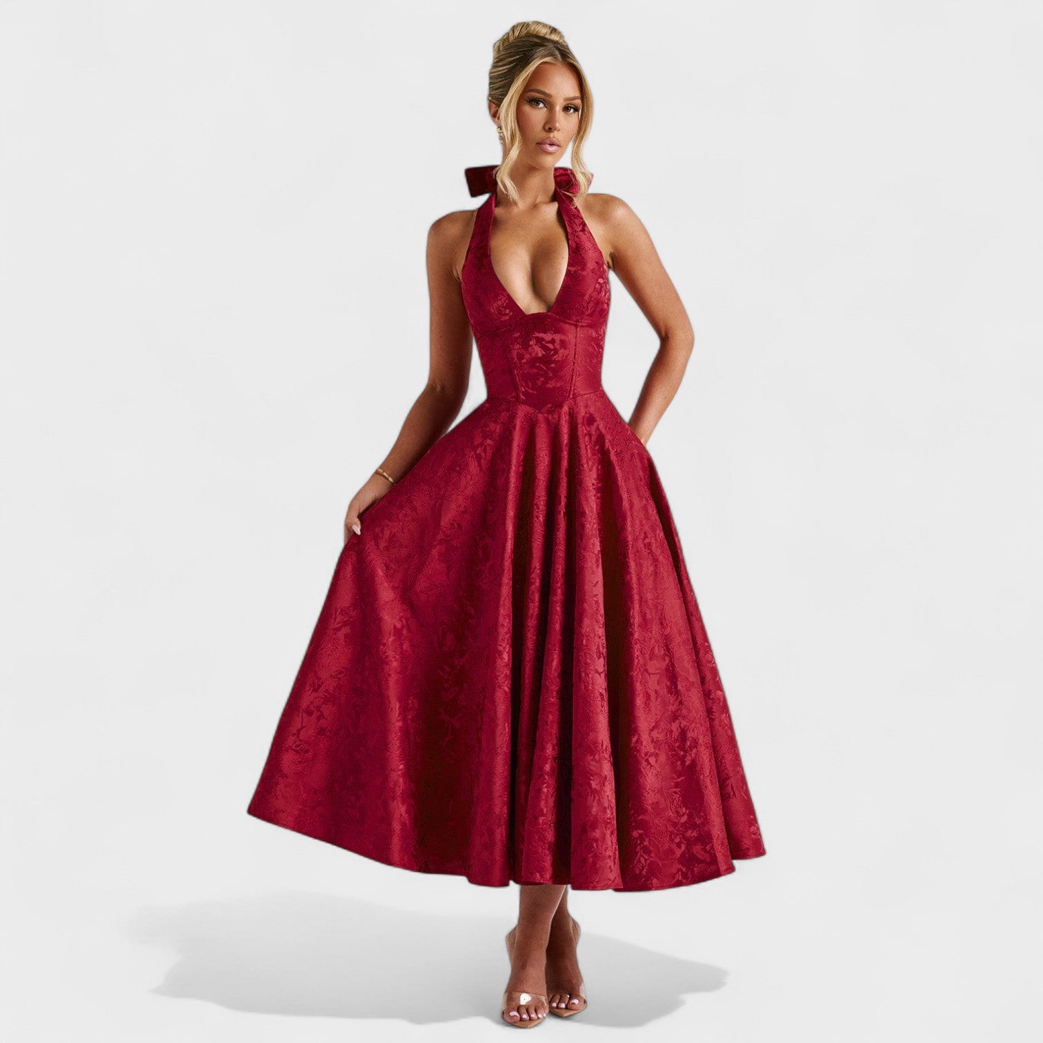 Julieta – Vestido midi con escote halter