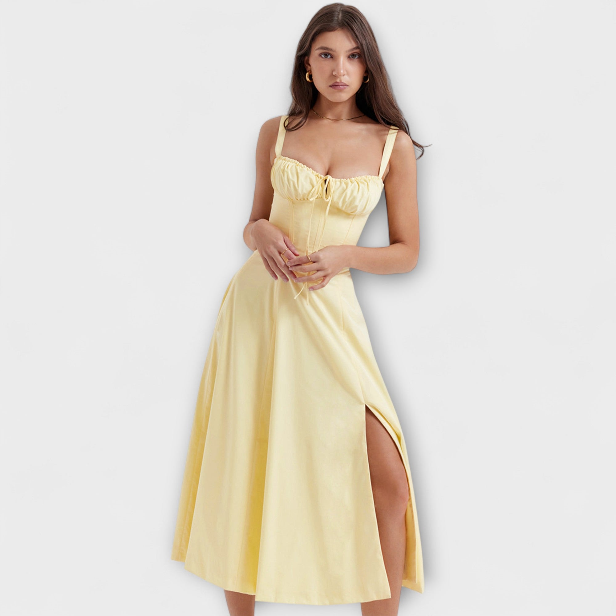 Zipporas – Encantador vestido bustier con estampado floral