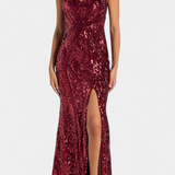 Vestido Halter Marijana con Brillos